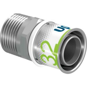 Uponor S-Press μεταβατική θηλή AG, ορείχαλκος (32 mm x 1)