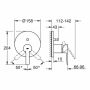 Grohe Mitigeur de baignoire linéaire Set de finition encastré 24064 (chromé)