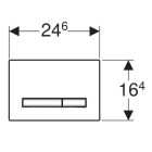 Geberit Sigma 50 dual-flush actuator plate (high-gloss chrome)