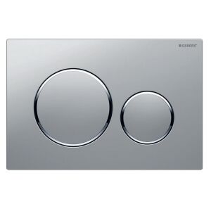 Geberit Sigma20 dual-flush actuator plate (matt chrome/matt chrome)