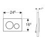 Geberit Sigma20 Betätigungsplatte für 2-Mengen-Spülung (chrom matt / chrom matt)