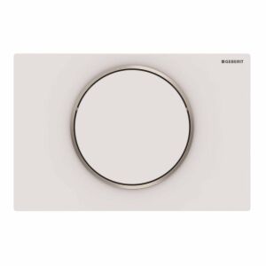 Placa de acionamento Geberit Sigma10 para descarga simples (branco mate / cromado)