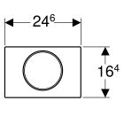 Geberit Sigma10 Placca di azionamento per risciacquo a 1 quantità (bianco opaco / cromo)