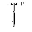 Geberit Sigma10 Placca di azionamento per risciacquo a 1 quantità (bianco opaco / cromo)