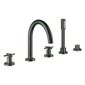 Grohe Atrio, ensemble de baignoire 5 trous (graphite dur brossé)