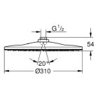 "Grohe" viršutinis dušas "Rainshower 310 Mono" (chromas)