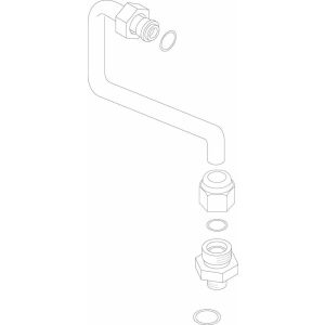 SIEGER Pezzo di ricambio 7100833 Tubo di collegamento completo rubinetto/bruciatore