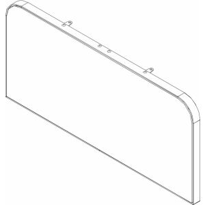 BOSCH Ersatzteil TTNR: 8738209473 Vorderwand Bo oben schwarz (Glas)