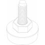 JU/BO/SI Ersatzteil TTNR: 87485100850 Stellfuss M10x35