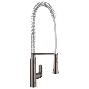 Mitigeur dévier Grohe K7 avec douchette professionnelle (hard graphite)