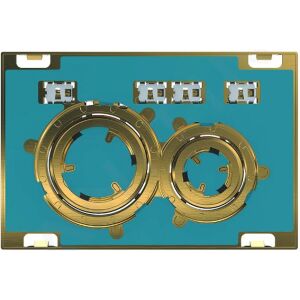 Geberit Sigma21 - actuation plate, 2 volume flushes, brass/without filling