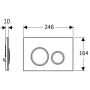 Geberit Sigma21 - Betätigungsplatte, 2 Mengenspülung, Messig/ohne Füllung