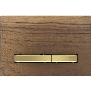 Geberit Sigma 50 dual flush actuator plate (American walnut/brass)