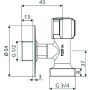 Schell Geräteanschlussventil, chrom, mit COMFORT-Griff 1/2"x3/4"