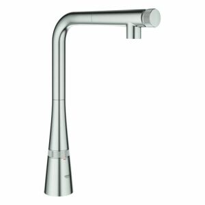 Grohe Zedra SmartControl Miscelatore per lavello con bocca a L e doccetta estraibile (supersteel)