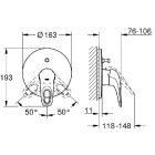 Grohe Eurostyle gizli banyo bataryası seti (krom)