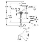 Jednouchwytowa bateria umywalkowa Grohe GROHE Plus, DN 15