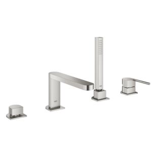 Συνδυασμός μπανιέρας Grohe Plus 4 οπών με μονό μοχλό (supersteel)