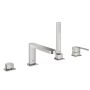 Grohe Plus combiné baignoire monocommande 4 trous (supersteel)