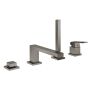 Grohe Eurocube 4-Loch einhand Wannenkombination (hard graphit gebürstet)