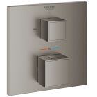 Grohe Grohtherm Cube Thermostat-Wannenbatterie mit integrierter 2-Wege-Umstellung (hard graphite gebürstet)