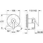 Grohe Lineare Einhand-Brausebatterie (hard graphite gebürstet)