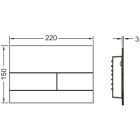 Tece TECEsquare II Metall WC Betätigungsplatte für Zweimengentechnik (brushed gold optic)