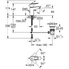 Grohe BauLoop enoročna armatura za umivalnik, DN 15 S-Size (krom)