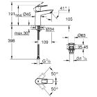 Grohe BauLoop single-lever basin tap (chrome)