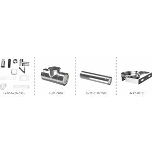 BOSCH Abgas-Standardpaket BOPA FC50 S Fassade starr, 80/125, 6m, RLU