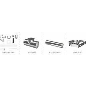 BOSCH Abgas-Standardpaket BOPA FC60 S Fassade starr, 80/125, 6m, RLU