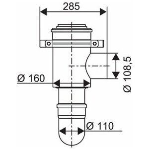 BOSCH Abgaszubehör FC-CA110 konzentrisches Kesselanschlussstück