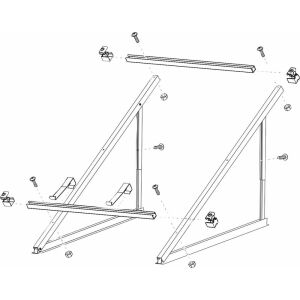 BOSCH Zubehör Flachkollektoren WMT 4 Flachdachständer Erweiterungsset senkr.