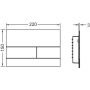 Tece TECEsquare II Metall WC Betätigungsplatte für Zweimengentechnik (weiß matt)