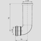 Sanit Eisenberg Curva di scarico con anello tondo (altezza 820)