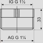 Element przejściowy Sanit Eisenberg G1 1/2 IG/ G1 1/4 AG