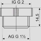 Peça de transição Sanit Eisenberg G2 IG / G1 1/2 AG