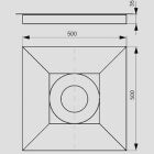 Sanit Eisenberg Duschbord 500x500x35