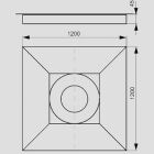 Sanit Eisenberg Duschbord 1200x1200x45