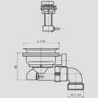 Sanit Eisenberg basket waste G3 1/2 without overflow