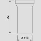 Sanit Eisenberg WC bağlantı parçası 250mm DN100 beyaz