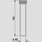 Sanit Eisenberg toilet connection pipe with flush pipe connector 180mm black