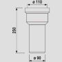 Sanit Eisenberg Raccordo per WC 250 mm DN90 bianco