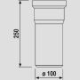 Sanit Eisenberg τεμάχιο σύνδεσης WC 250mm d:100 λευκό