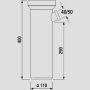 Sanit Eisenberg τεμάχιο σύνδεσης WC 400mm πλευρική έξοδος λευκό