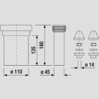 Sanit Eisenberg WC-Anschlussgarnitur 180mm DN100 chrom