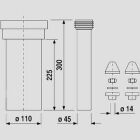 Sanit Eisenberg WC bağlantı seti 300mm DN100 krom