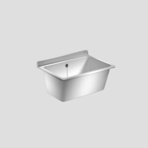 Sanit Eisenberg wash trough with overflow gray