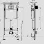 Sanit Eisenberg WC-ELM INEO PLUS για επιδαπέδια WC 1120/525