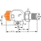 Heimeier, corps de robinet thermostatique Eclipse, forme axiale DN 10, 3/8"